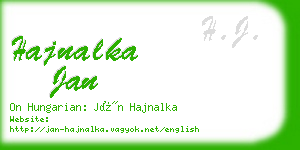 hajnalka jan business card